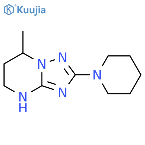 1-{7-methyl-4H,5H,6H,7H-1,2,4triazolo1,5-apyrimidin-2-yl}piperidine structure