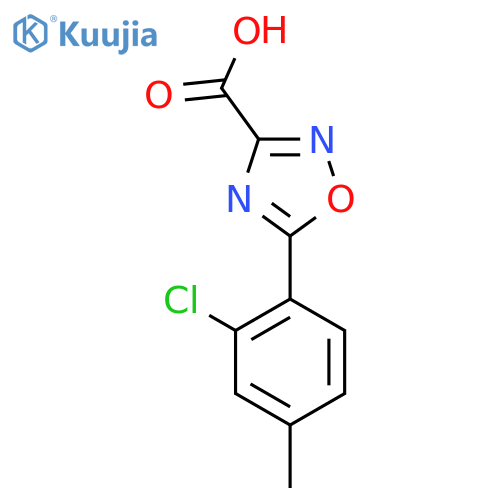 5-(2-chloro-4-methylphenyl)-1,2,4-oxadiazole-3-carboxylic acid structure