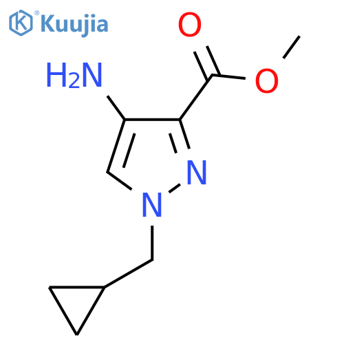 methyl 4-amino-1-(cyclopropylmethyl)-1H-pyrazole-3-carboxylate structure