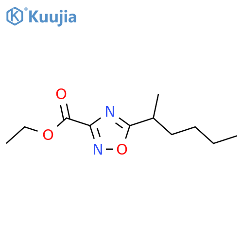ethyl 5-(hexan-2-yl)-1,2,4-oxadiazole-3-carboxylate structure