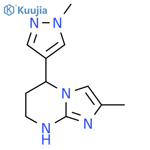 1-methyl-4-{2-methyl-5H,6H,7H,8H-imidazo1,2-apyrimidin-5-yl}-1H-pyrazole structure