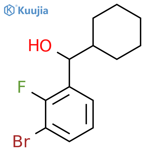 (3-Bromo-2-fluorophenyl)(cyclohexyl)methanol structure