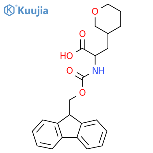 2-({[(9H-fluoren-9-yl)methoxy]carbonyl}amino)-3-(oxan-3-yl)propanoic acid structure