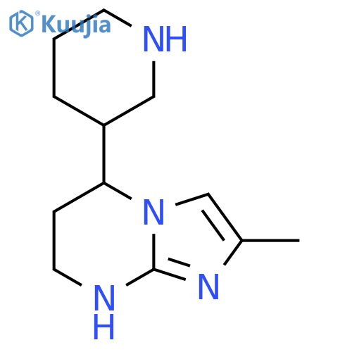 3-{2-methyl-5H,6H,7H,8H-imidazo1,2-apyrimidin-5-yl}piperidine structure