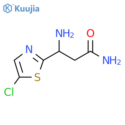 3-Amino-3-(5-chloro-1,3-thiazol-2-yl)propanamide structure