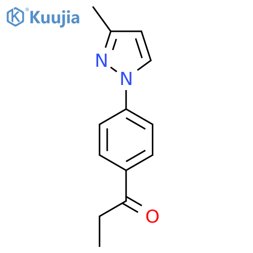 1-4-(3-methyl-1H-pyrazol-1-yl)phenylpropan-1-one structure