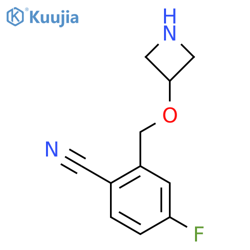 2-[(Azetidin-3-yloxy)methyl]-4-fluorobenzonitrile structure