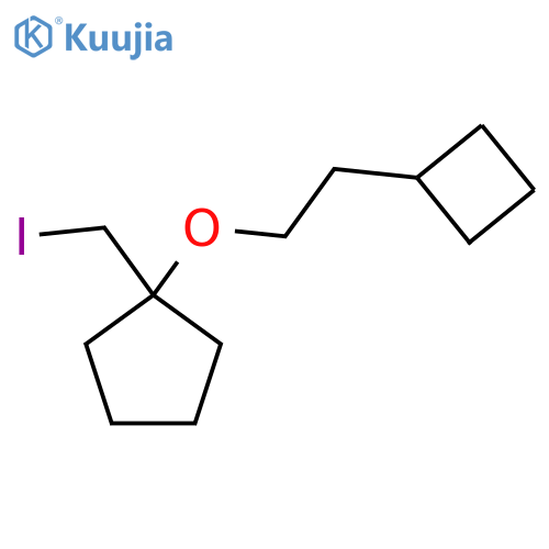 1-(2-cyclobutylethoxy)-1-(iodomethyl)cyclopentane structure