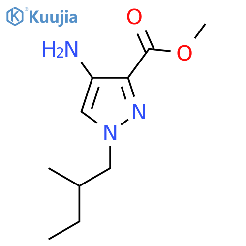 methyl 4-amino-1-(2-methylbutyl)-1H-pyrazole-3-carboxylate structure