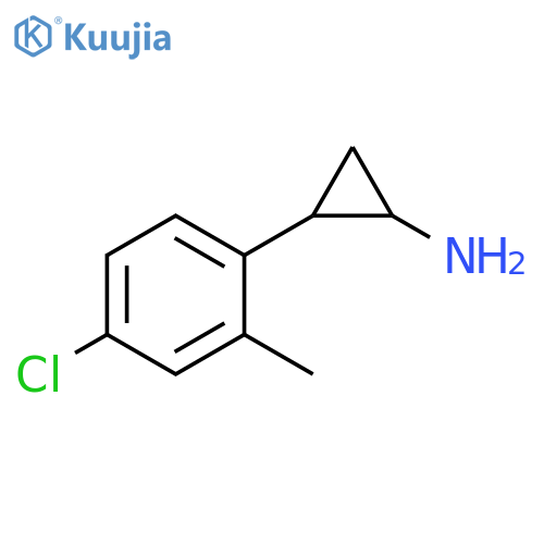 2-(4-chloro-2-methylphenyl)cyclopropan-1-amine structure