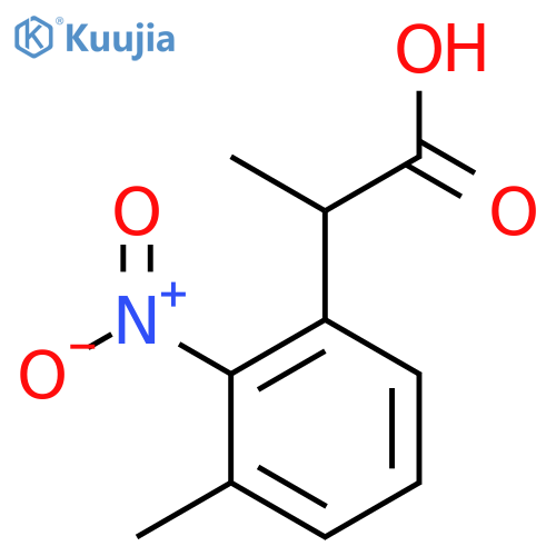 2-(3-methyl-2-nitrophenyl)propanoic acid structure