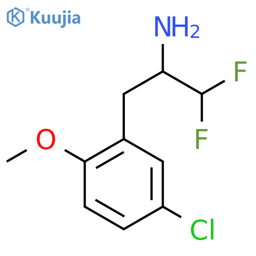 3-(5-chloro-2-methoxyphenyl)-1,1-difluoropropan-2-amine structure