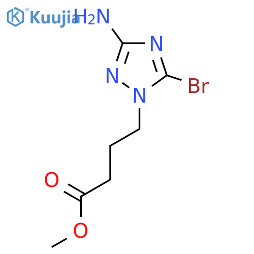 methyl 4-(3-amino-5-bromo-1H-1,2,4-triazol-1-yl)butanoate structure