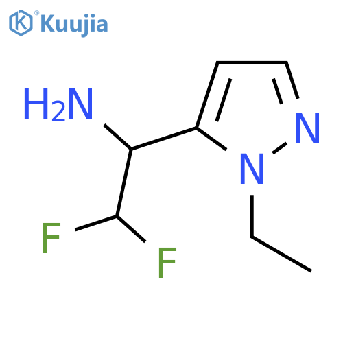 1-(1-ethyl-1H-pyrazol-5-yl)-2,2-difluoroethan-1-amine structure