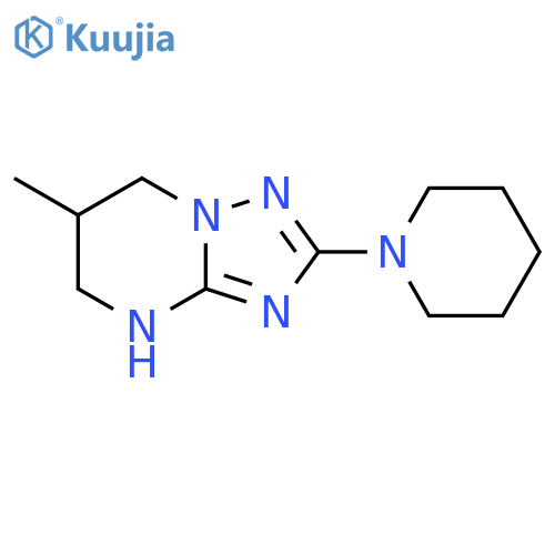 1-{6-methyl-4H,5H,6H,7H-1,2,4triazolo1,5-apyrimidin-2-yl}piperidine structure