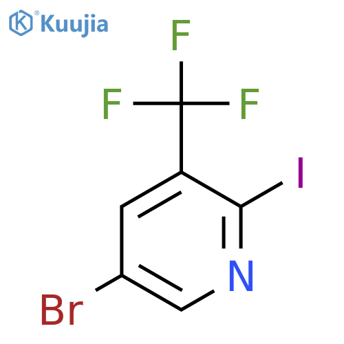 5-Bromo-2-iodo-3-(trifluoromethyl)pyridine structure