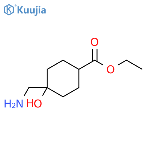 ethyl 4-(aminomethyl)-4-hydroxycyclohexane-1-carboxylate structure