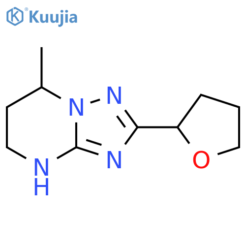 7-methyl-2-(oxolan-2-yl)-4H,5H,6H,7H-1,2,4triazolo1,5-apyrimidine structure