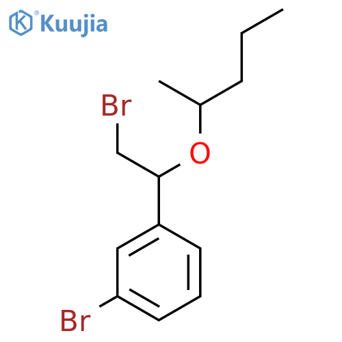 1-bromo-3-2-bromo-1-(pentan-2-yloxy)ethylbenzene structure