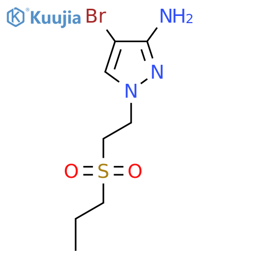 4-bromo-1-[2-(propane-1-sulfonyl)ethyl]-1H-pyrazol-3-amine structure