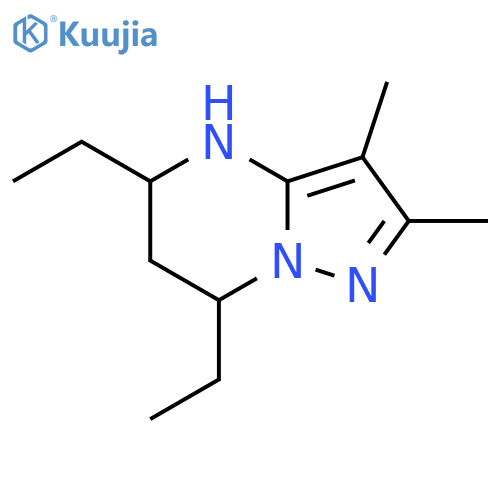 5,7-diethyl-2,3-dimethyl-4H,5H,6H,7H-pyrazolo1,5-apyrimidine structure