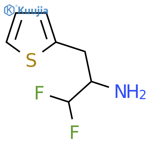 1,1-difluoro-3-(thiophen-2-yl)propan-2-amine structure