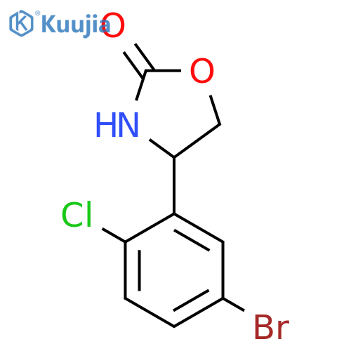 4-(5-bromo-2-chlorophenyl)-1,3-oxazolidin-2-one structure