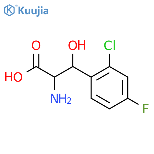 2-amino-3-(2-chloro-4-fluorophenyl)-3-hydroxypropanoic acid structure