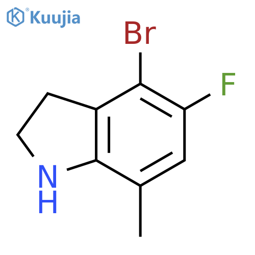 1H-Indole, 4-bromo-5-fluoro-2,3-dihydro-7-methyl- structure