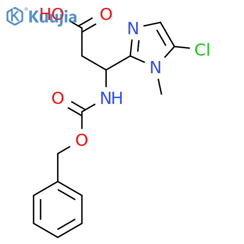 3-{(benzyloxy)carbonylamino}-3-(5-chloro-1-methyl-1H-imidazol-2-yl)propanoic acid structure