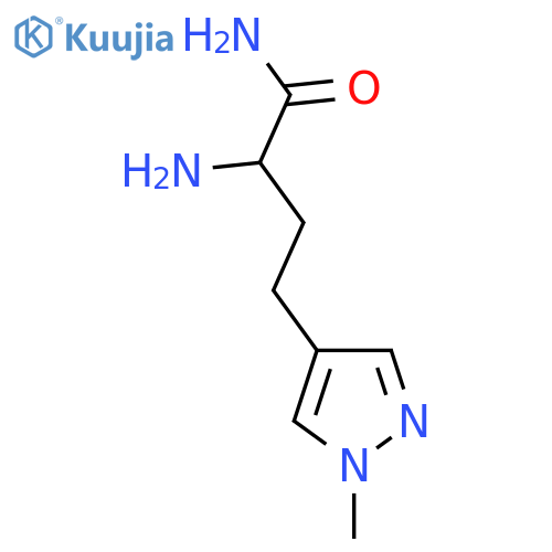 2-amino-4-(1-methyl-1H-pyrazol-4-yl)butanamide structure