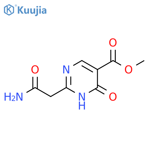 5-Pyrimidinecarboxylic acid, 2-(2-amino-2-oxoethyl)-1,6-dihydro-6-oxo-, methyl ester structure