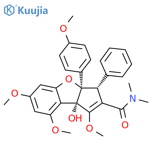 3H-Cyclopenta[b]benzofuran-2-carboxamide, 3a,8b-dihydro-8b-hydroxy-1,6,8-trimethoxy-3a-(4-methoxyphenyl)-N,N-dimethyl-3-phenyl-, (3R,3aR,8bS)- structure