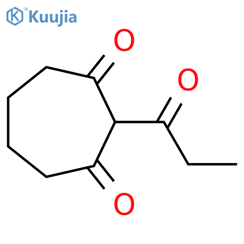 2-Propanoylcycloheptane-1,3-dione structure