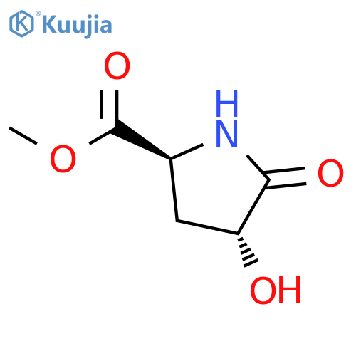 L-Proline,(4R)-4-hydroxy-5-oxo-, methyl ester (9CI) structure