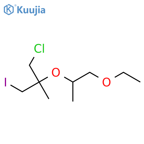 1-chloro-2-(1-ethoxypropan-2-yl)oxy-3-iodo-2-methylpropane structure