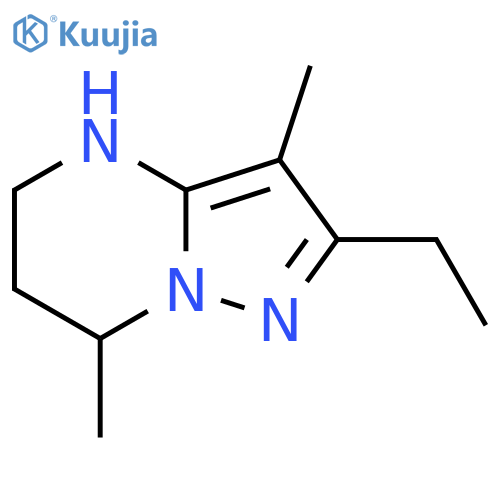 2-ethyl-3,7-dimethyl-4H,5H,6H,7H-pyrazolo1,5-apyrimidine structure