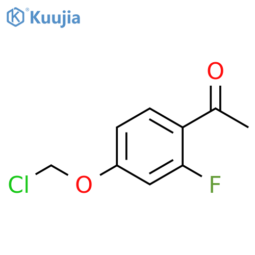 Ethanone, 1-[4-(chloromethoxy)-2-fluorophenyl]- structure