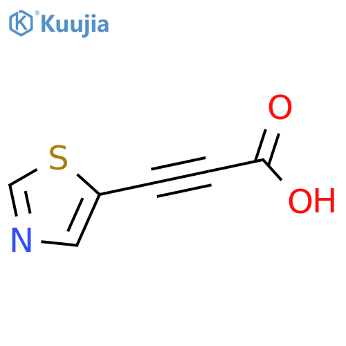 3-(1,3-Thiazol-5-yl)prop-2-ynoic acid structure