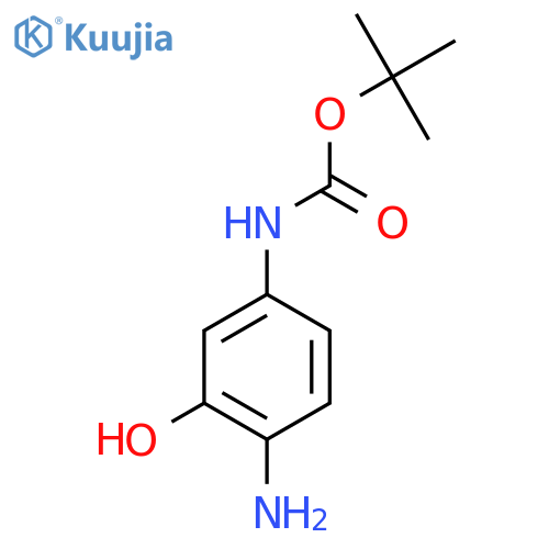 tert-Butyl N-(4-amino-3-hydroxyphenyl)carbamate structure