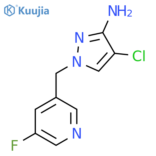 4-chloro-1-(5-fluoropyridin-3-yl)methyl-1H-pyrazol-3-amine structure