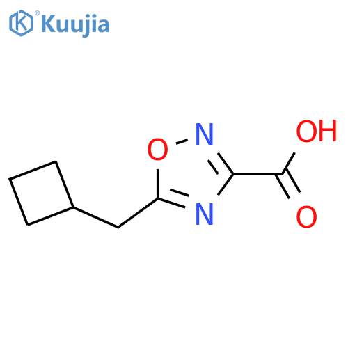 5-(Cyclobutylmethyl)-1,2,4-oxadiazole-3-carboxylic acid structure