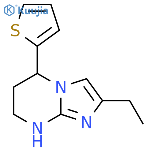 2-ethyl-5-(thiophen-2-yl)-5H,6H,7H,8H-imidazo1,2-apyrimidine structure