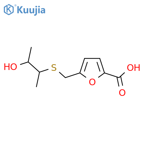 5-{(3-hydroxybutan-2-yl)sulfanylmethyl}furan-2-carboxylic acid structure