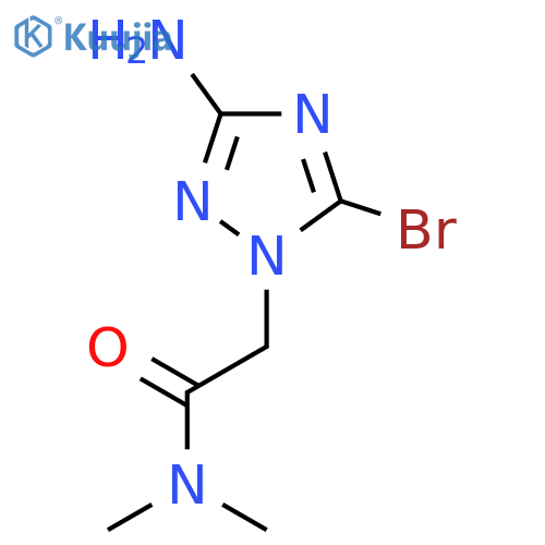 2-(3-Amino-5-bromo-1H-1,2,4-triazol-1-yl)-N,N-dimethylacetamide structure