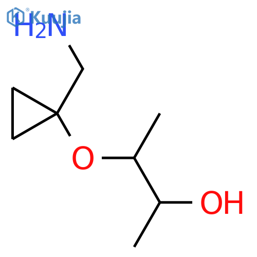 3-1-(aminomethyl)cyclopropoxybutan-2-ol structure