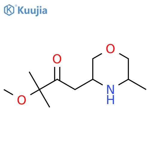 3-methoxy-3-methyl-1-(5-methylmorpholin-3-yl)butan-2-one structure