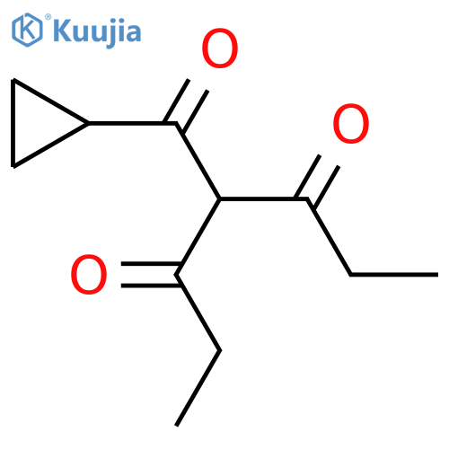 4-cyclopropanecarbonylheptane-3,5-dione structure