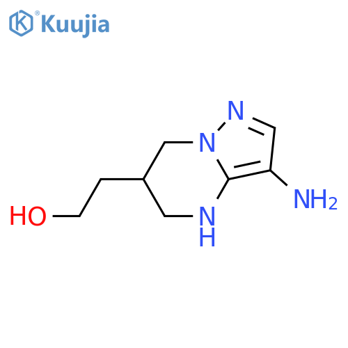 2-{3-amino-4H,5H,6H,7H-pyrazolo1,5-apyrimidin-6-yl}ethan-1-ol structure