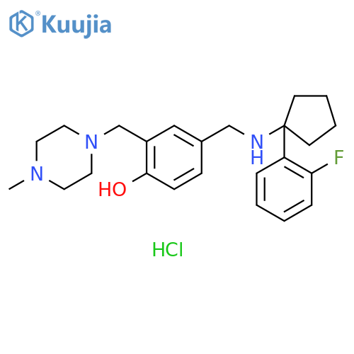 4-1-(2-Fluorophenyl)cyclopentylaminomethyl-2-(4-methyl-1-piperazinyl)methylphenol Hydrochloride structure